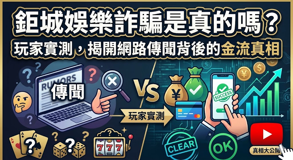 鉅城娛樂詐騙是真的嗎？玩家實測，揭開網路傳聞背後的金流真相
